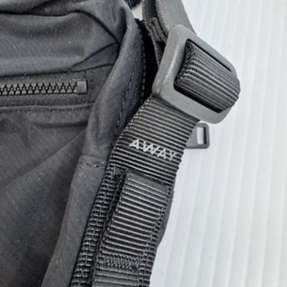 Away Black Nylon Travel Crossbody Bag Front Zip Adjustable Strap NWOT